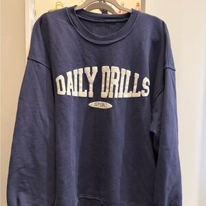 Daily Drills Sport Navy Crew Neck Sweatshirt